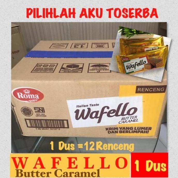 Roma Wafello Butter Caramel 17 gr - ( HARGA 1 DUS ISI 12 RENCENG )