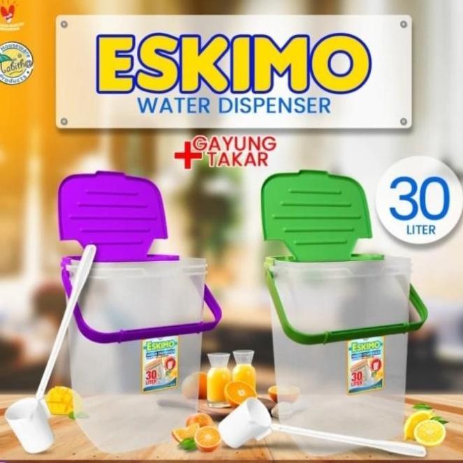 NEW TABITHA Toples Es Gayung / Aquarium Es Buah 30 Liter Eskimo/ Tempat Es