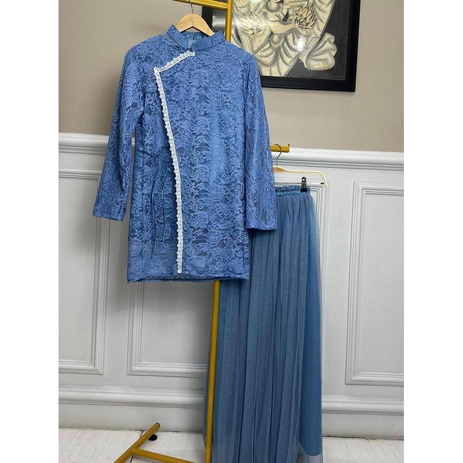 Zahra Set 3 in 1 kebaya jumbo modern kondangan wisuda rok tutufullfuring Size L sd 4XL LD 100 140