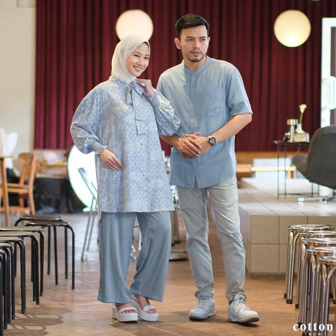 Cotton Inch - Aruna Sarimbit Kemeja Koko Kemeja Dress Couple Set Terbaru