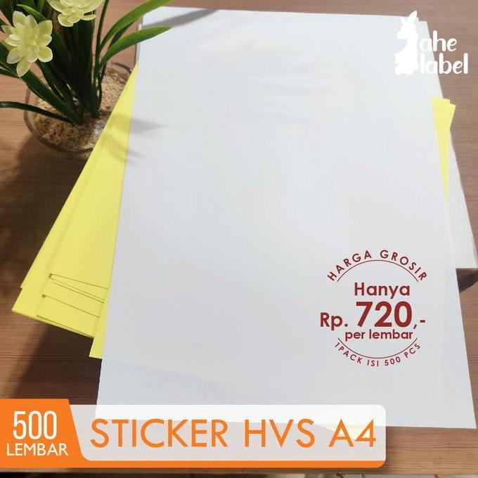 STICKER HVS A4 STIKER KERTAS HVS A4 POLOS STIKER A4 ISI 500 LEMBAR