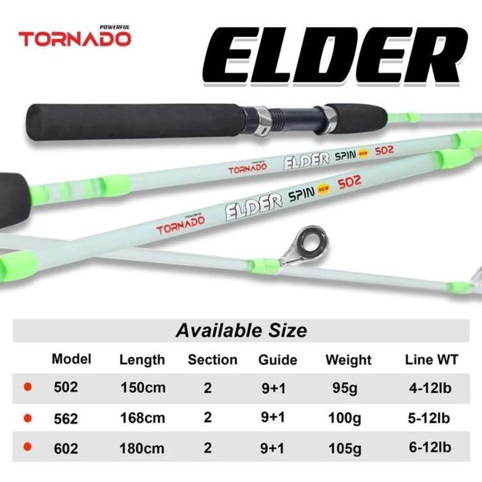 Joran pancing Tornado Elder 120 135 150 CM FIber solid transparan (TERBAIK) (TERBARU) (TERMURAH)