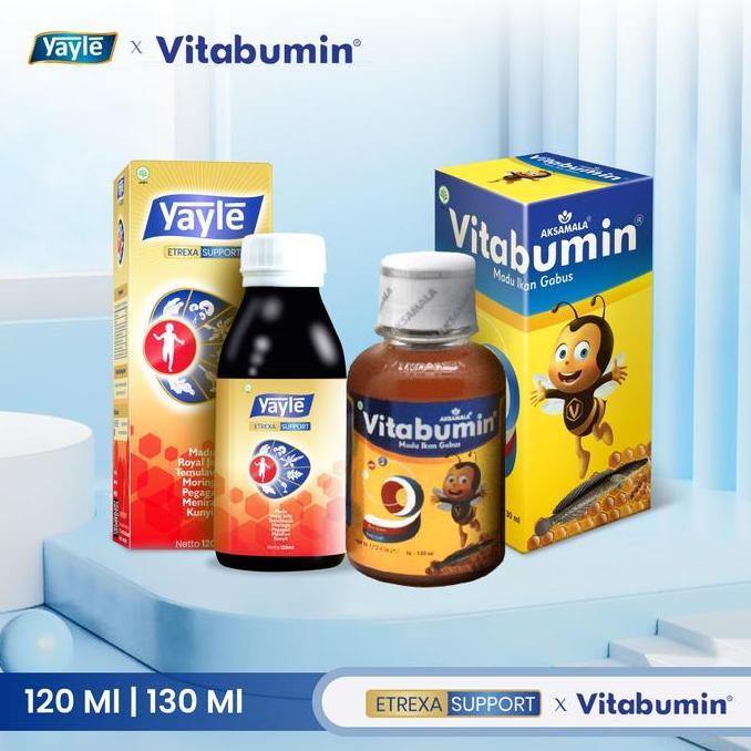 PAKET KOMPLIT VITABUMIN & YAYLE ETREXA - pVitamin madu anak kalsium  bayi vitamin  anak Pelancar PRA
