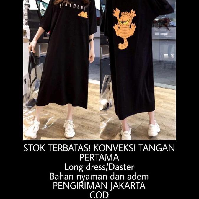 [PANJANG PERKIRAAN DI BAWAH LUTUT] long dress JUMBO wanita STAYREAL  - konveksi murah Daster Rumahan