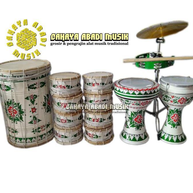 marawis 1 set lengkap komplit 12 alat  polos batik ukir [terbaik]