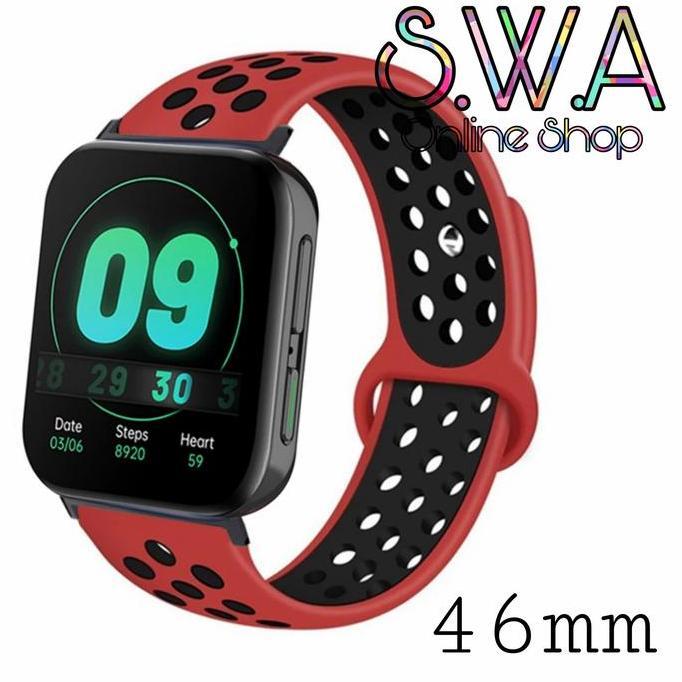 TERBARU - Strap Rubber Silicone Nike Style Sport Watch Band Oppo Watch 46mm Tali