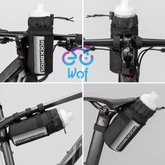 ROCKBROS 046 Tas Pegangan Botol Air HP Stang Rangka Depan Sepeda Motor Lightweight Portable Bicycle 