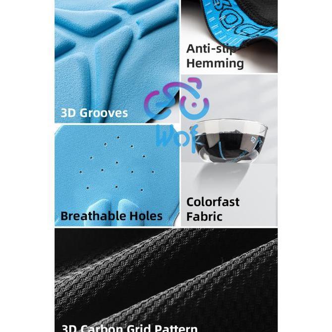 ROCKBROS YDNK001-1 Celana Dalam Pendek Pria Olahraga Sepeda Pad Cycling Shorts Men Breathable Mesh T