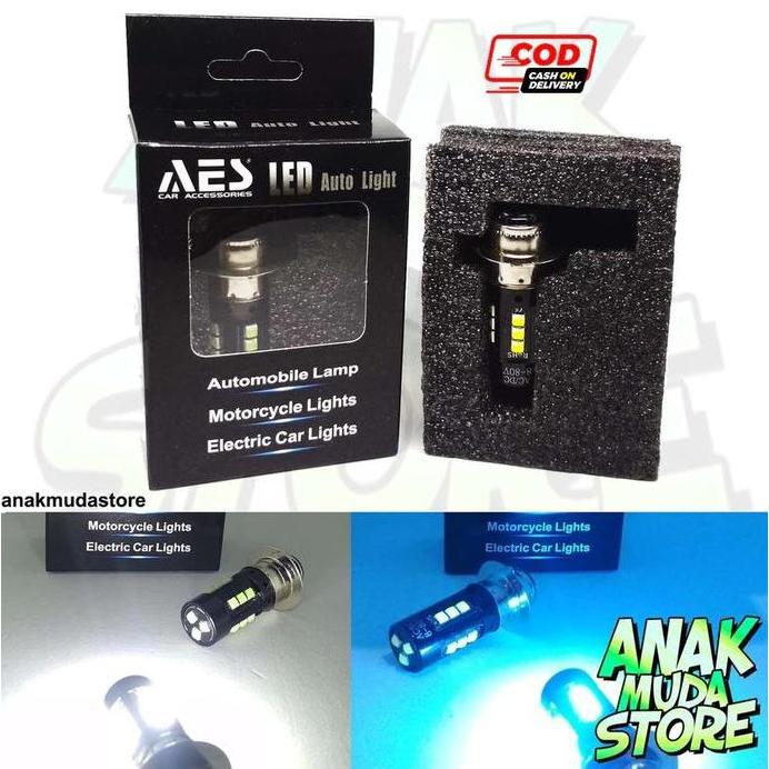 Promo Lampu Depan Head Lamp LED 15 Mata Lampu Sorot Utama Motor 15 Titik LED H6 Beat Mio Vario Fino 