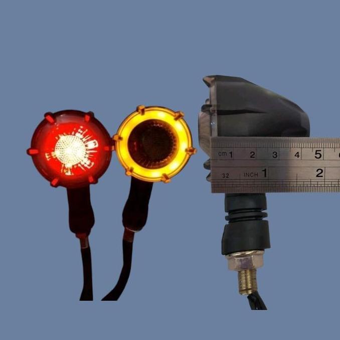 Promo lampu sein led bulat running japstyle jadul cb 100 tiger rx king megapro klx crf Motor Motorcy