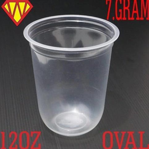 CUP OVAL UKURAN 14OZ POLOS BERAT 7 GRAM BISA DI SEAL