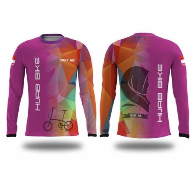 Jersey Sepeda Wanita Tunik Mulim Hijab Custom | Baju Tunik| HIJAB BIKE