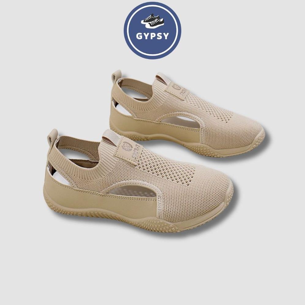 Gypsy - Sepatu Sneakers Wanita Model Korea Style Nyaman Dipakai Bahan Flyknit Listia