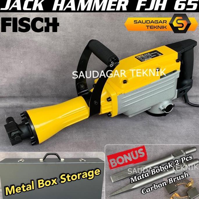Mesin Bor Bobok Beton Jalan Fisch FJH 65 HEX 30 Jack Demolition Hammer Fisch FJH65 Mata bobok HEX30 