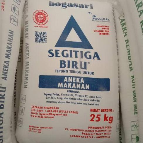 Tepung Segitiga biru 25kg / Tepung Segitiga biru 1 zak