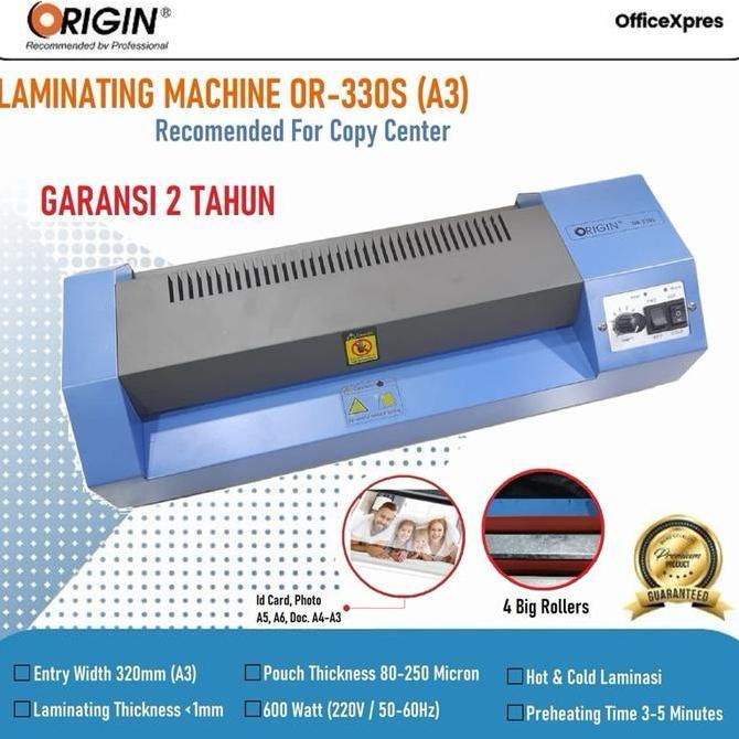 MESIN LAMINATING  ORIGIN OR-330S / MESIN LAMINATING UKURAN A3 YAN