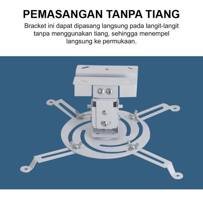 DV147 >> Bracket Gantung Proyektor 4 Kaki 360 Derajat Ukuran Besar | Bracket Gantung Proyektor Plafo