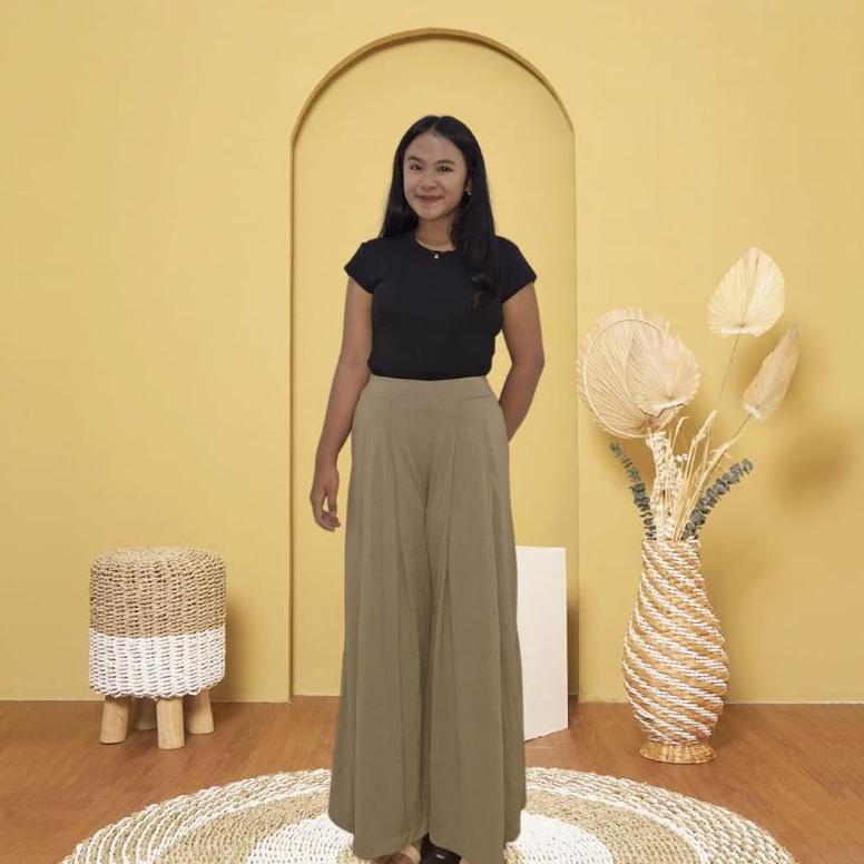 TERBARU UNQ comfy wide cullotes/celana kulot import/branded/celana kulot panjang