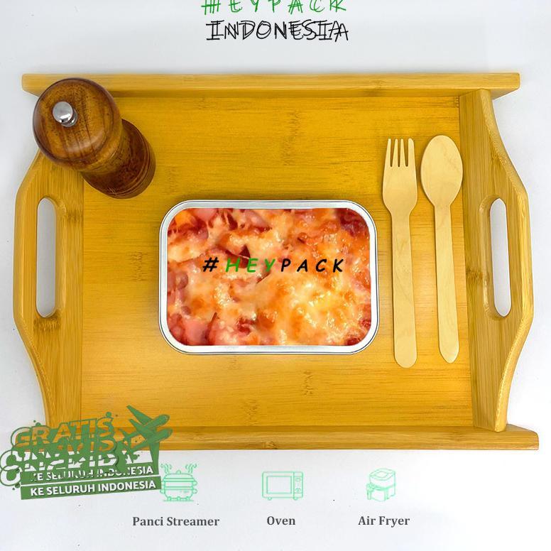 BIG PROMO Alumunium Foil Tray Cup AX350 /BX4381 Macaroni Schotel Pastel Tutup Lasagna Mentai Rice Kl