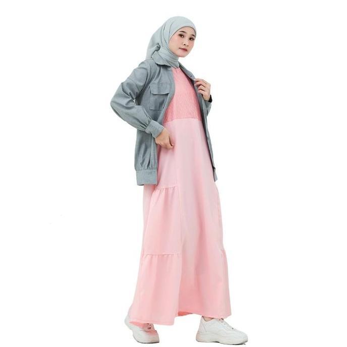 Gamis Outer Wanita Terbaru  Remaja  Premium LG 817 Couple Dewasa Formal Katun Motif Muslim Panjang T