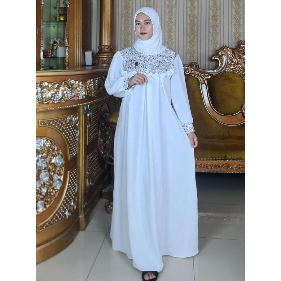 gamis vella baju lebaran 2024 cantik elegan Muslim Wanita dres gam
