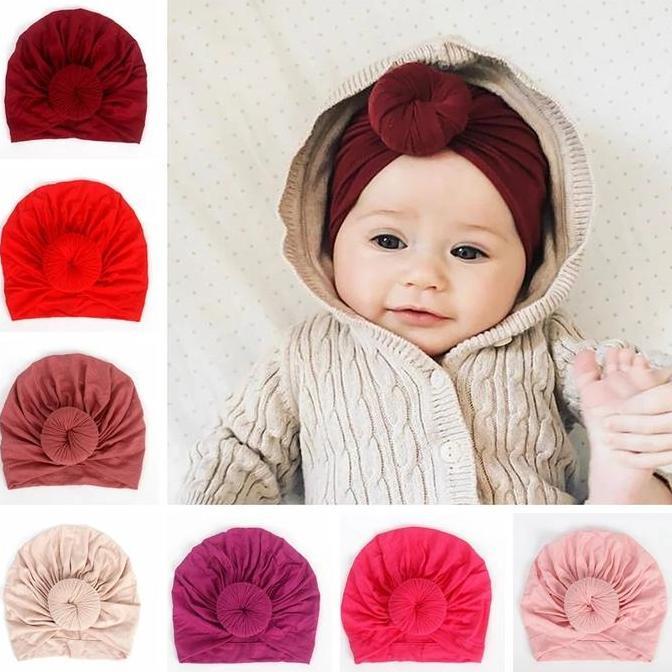 Termurah Turban Bayi Cewek Model Donat - Ciput Bayi Cewek Kupluk