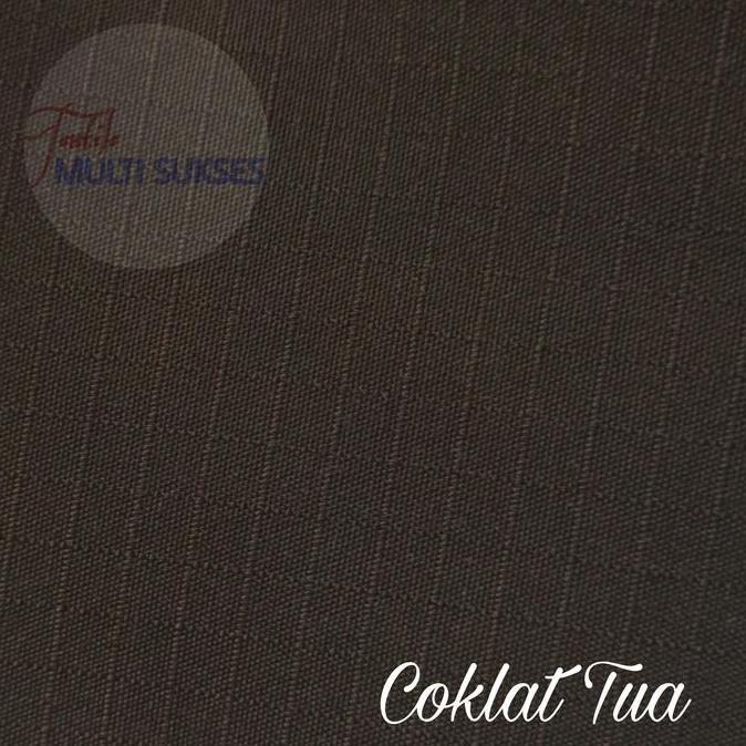 DR244 - bahan kain ripstok ripstop ribstop coklat tua seragam pdl jaksa yard