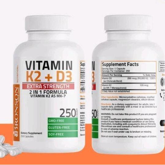 Bronson Vitamin D3 K2 Strength 10000 iu  isi 250 capsules