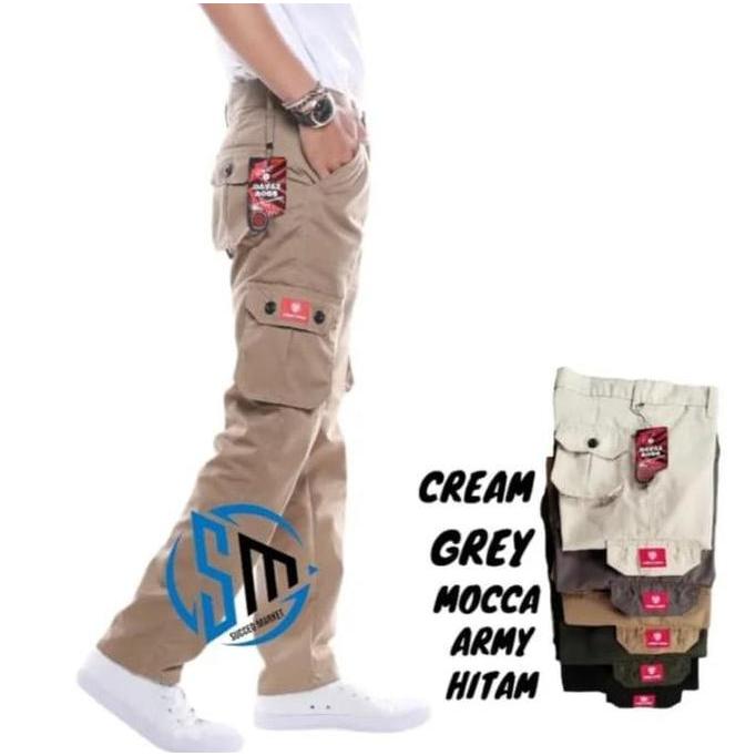 DF200 - CELANA PRIA/CELANA Gunung/Cargo CELANA PANJANG PRIA Army Hijau Kain Karet