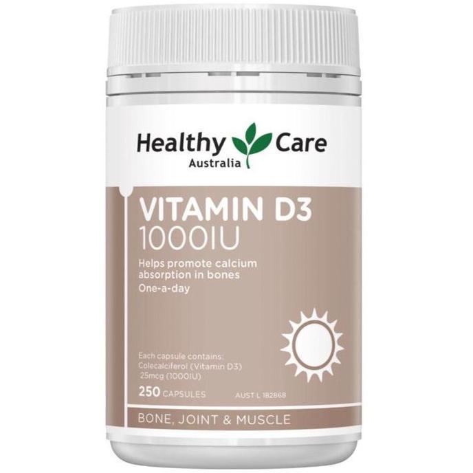 Healthy Care Vitamin D3 1000IU 250 capsules