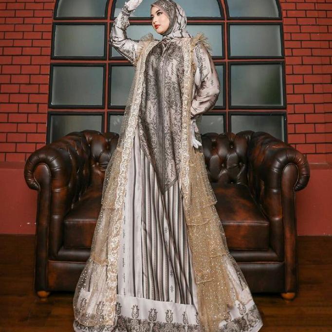 GAMIS MISFALAH VOL 1 DAN 2 SOEKHA SILKY PRINTING SET OUTER TILLE MUSLIM MEWAH