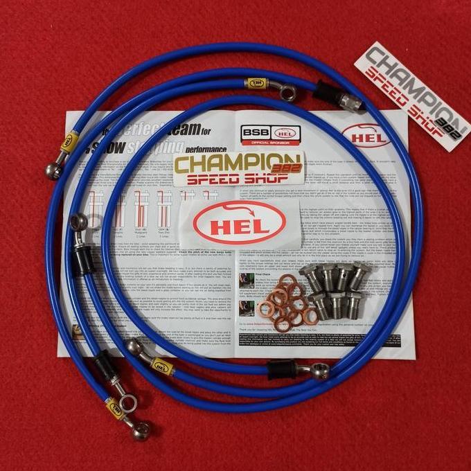 Selang Rem Racing HEL Kawasaki ZX25R ZX 25R ZX-25R ABS Blue Biru