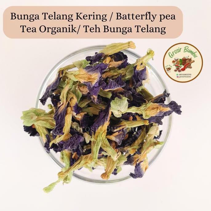 Bunga telang kering 1kg/ batterfly pea tea organik/ teh bunga telang