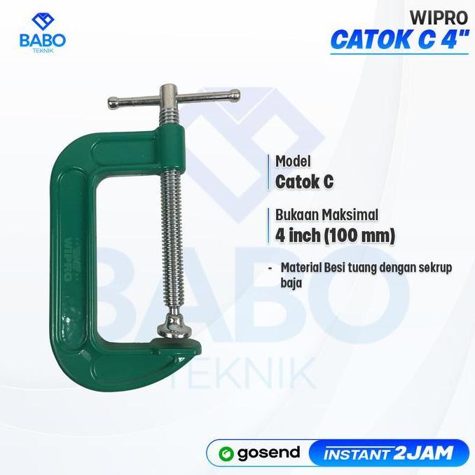 Catok Clamp C Wipro 4in Klem C Wipro 4 inch