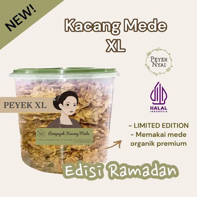Peyek Nyai - Rempeyek Kacang Mede (Toples 5L) XL