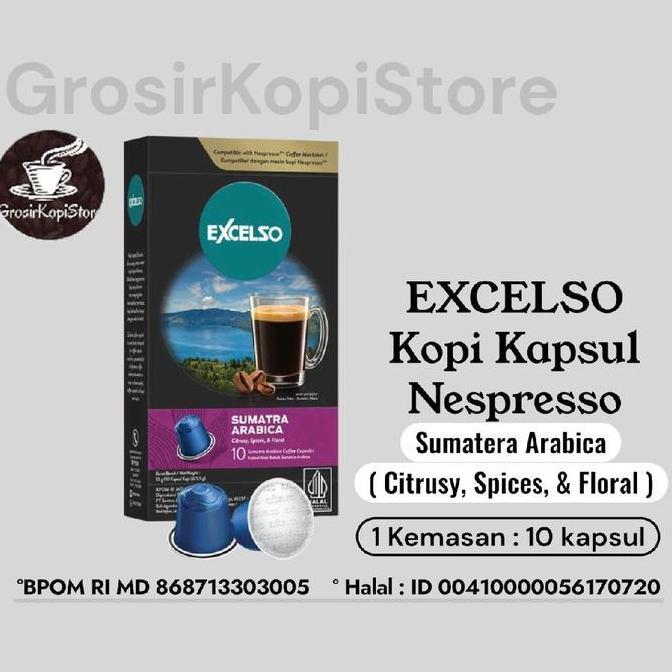 Kopi Kapsul Excelso Nespresso Sumatera Arabica| Kopi Bubuk Kapsul Excelso Nespresso