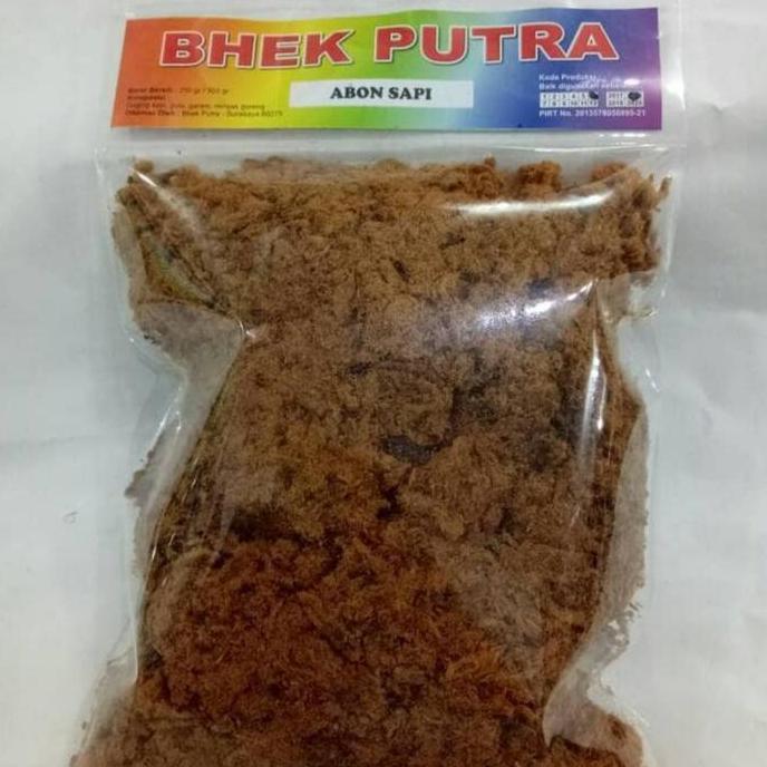 abon sapi manis/pedas bhek putra