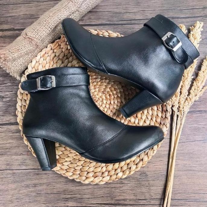 Bergaransi Bee Prince Sepatu Boot Korea Bot Heel Wanita Original Terbaru Loafers Cewek Boots Shoes