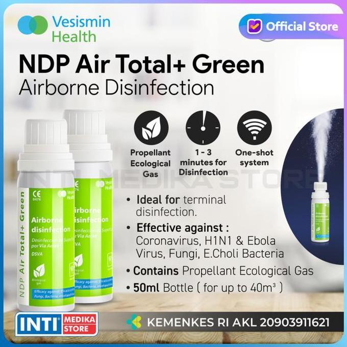 BEBAS ONGKIR - VESISMIN - NDP Air Total + Airborne Disinfectant | Desinfektan Udara