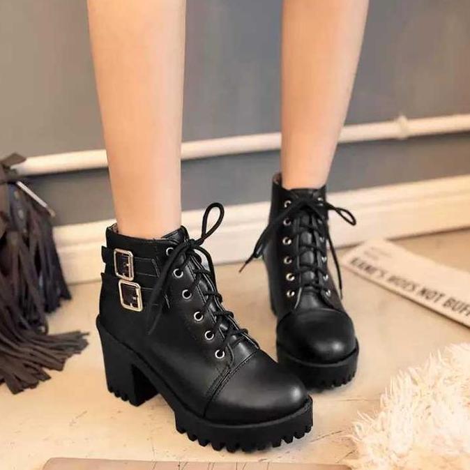 Gratong Sepatu Boot Wanita Ziper-Sepatu Boots Fashion Wanita