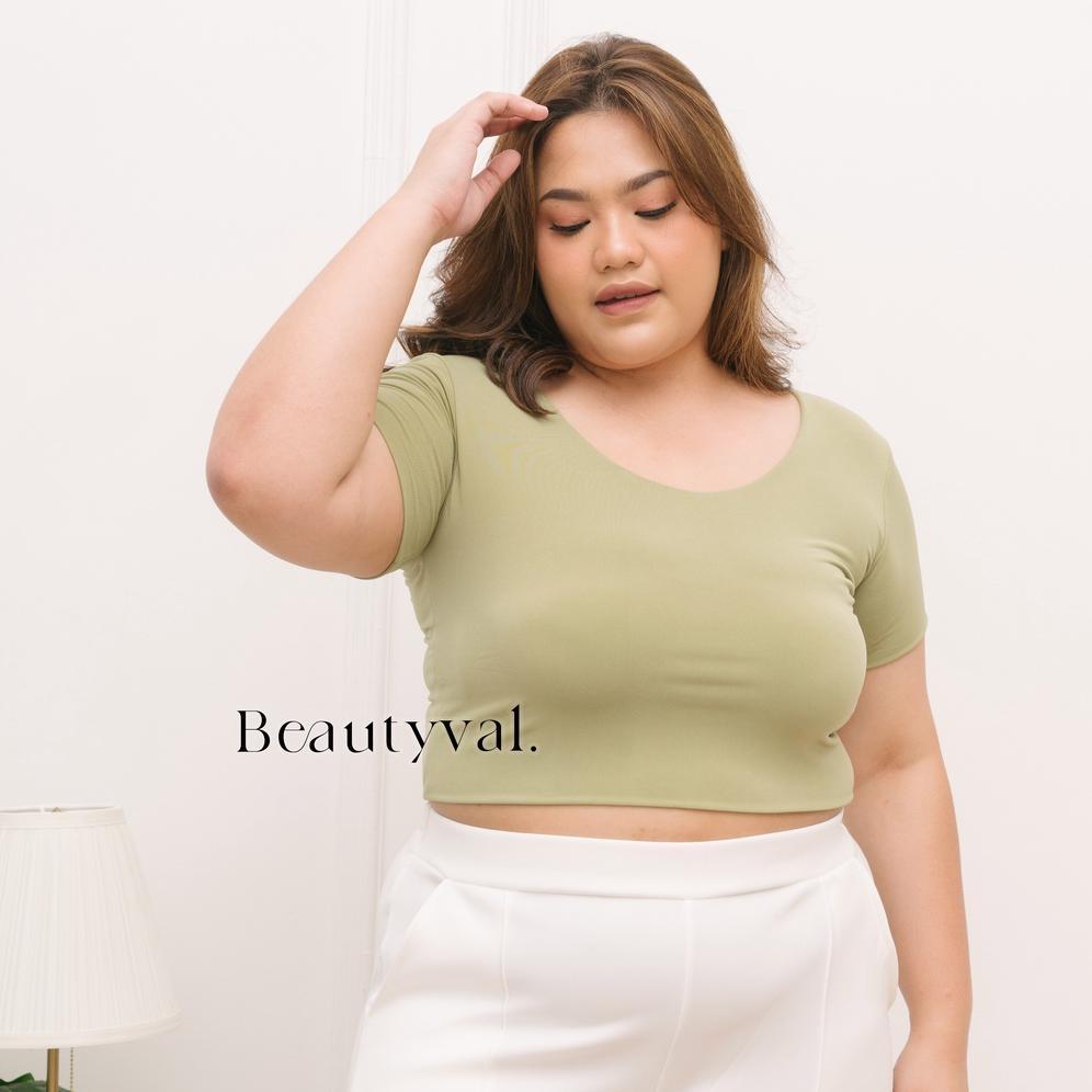 SQUARE CROP TOP TEE BIG SIZE KAOS CROP CROPTOP JUMBO