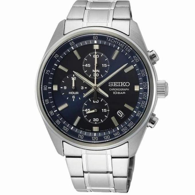 Jam Tangan Seiko Chronograph SSB377P1 Quartz Movt Blue Dial SSB377 terlaris