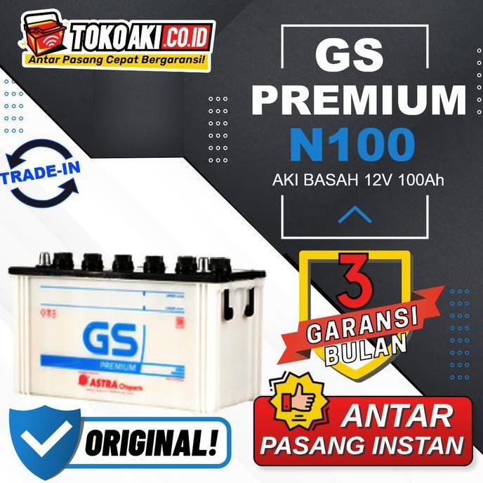 BEBAS ONGKIR - GS Astra Premium N100 - 100Ah