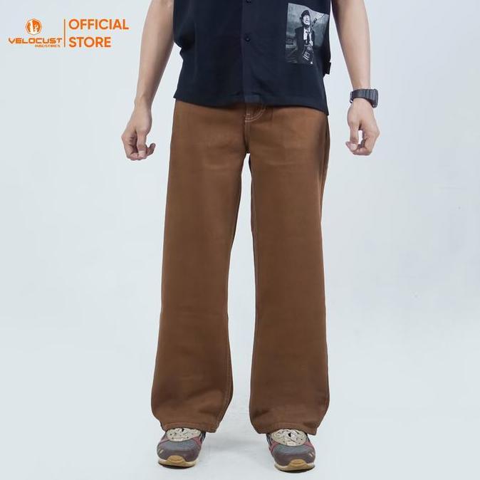 Promo  Velocust - Celana Panjang Jeans American Loosefit Earth Tone Pria Dewasa