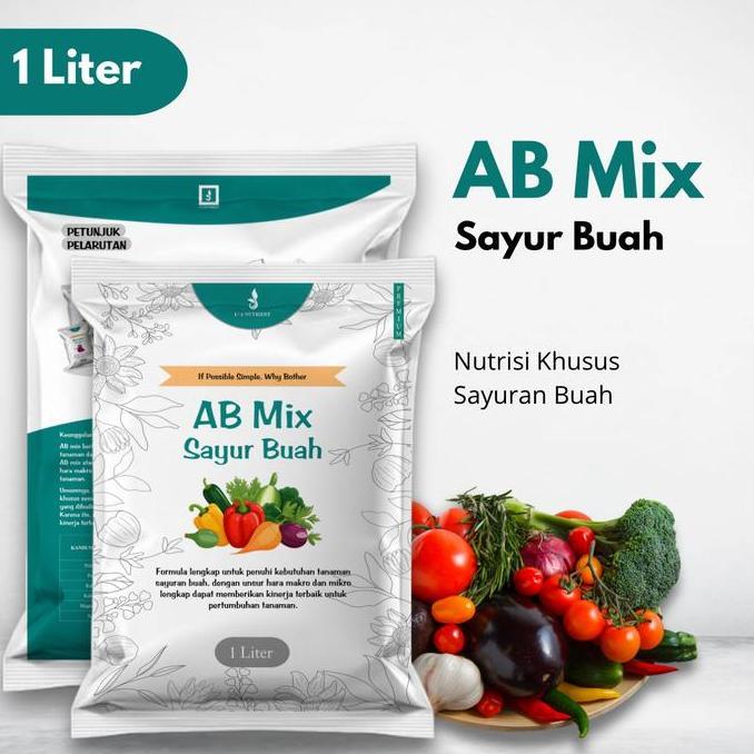 Gardensw- Nutrisi Ab Mix La Nutrient Pekatan 1 Liter Untuk Sayur Buah Dan Buah