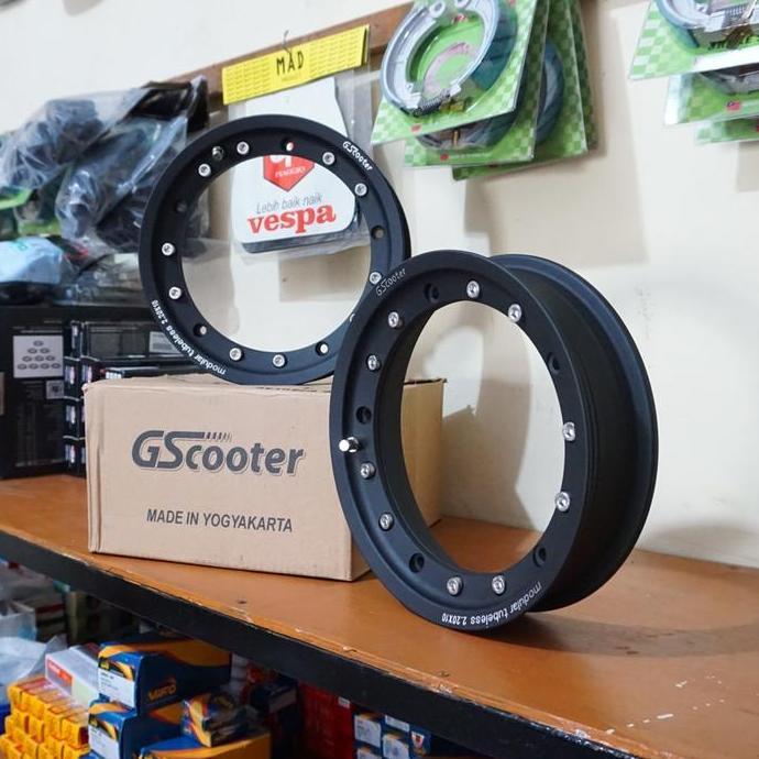 Velg Modular R10 GScooter Black Vespa Px Excel PTS PS Spartan Sprint
