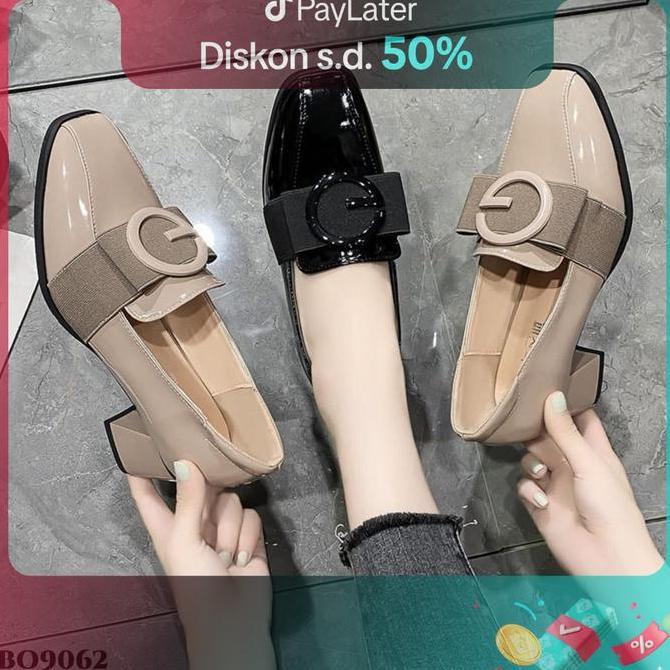 YJH Sepatu Boots Heels Shoes Glossy Uk 36-40 kantor office kerja Pesta Sandal Hak Tinggi 5cm Best se