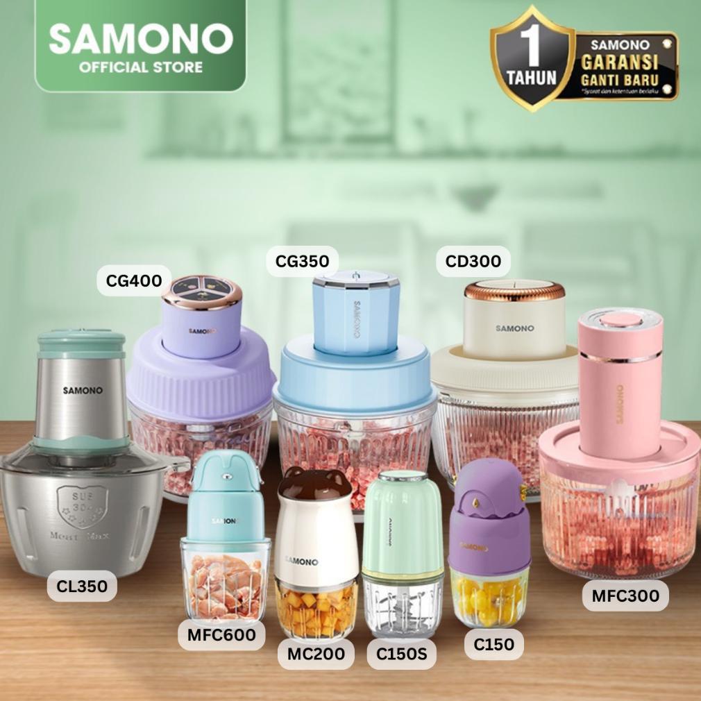 SAMONO Best Seller Chopper Low Watt Wadah Kaca Penghalus Daging Bumbu Buah MPASI Meat Grinder Food P
