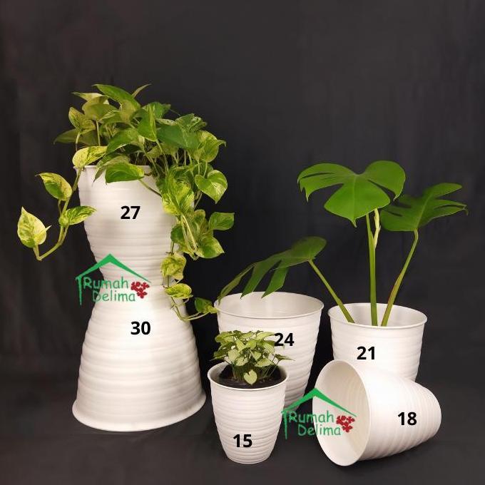Gardensw- Pot Tawon Pirus 21 Cm/Pot Tawon Putih Pirus/Pot Plastik