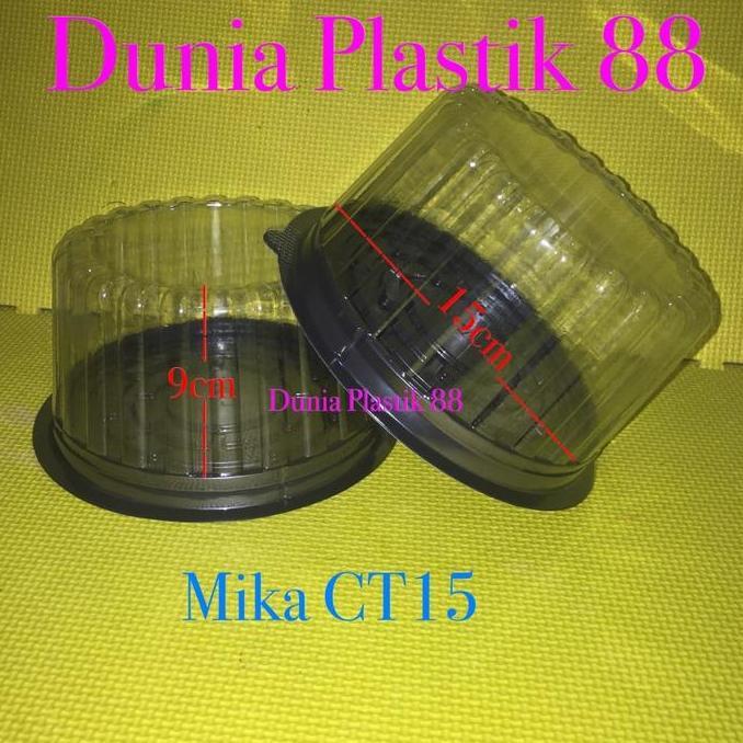 Siapkemas- Isi 10Pc Mika Ct15 Box Plastik Tempat Kue Cake Tray Bolu Tart Tumpeng Kecil Mini Tumini B